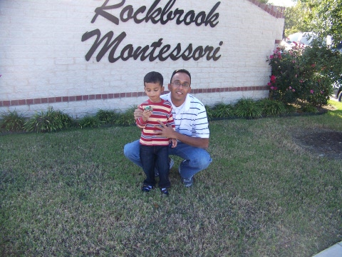 Thats dad and me outside the school